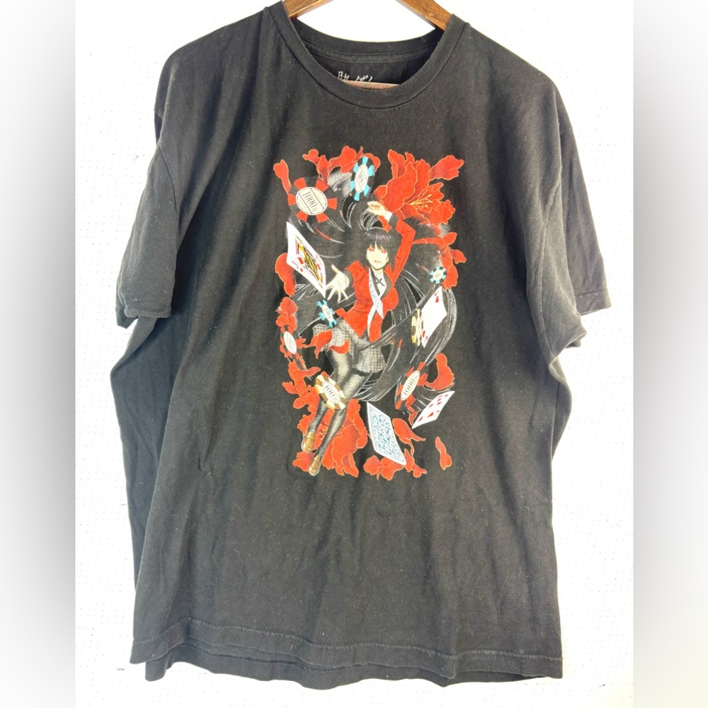 Anime Manga XL Men’s Graphic Tee with Cards & Money Design